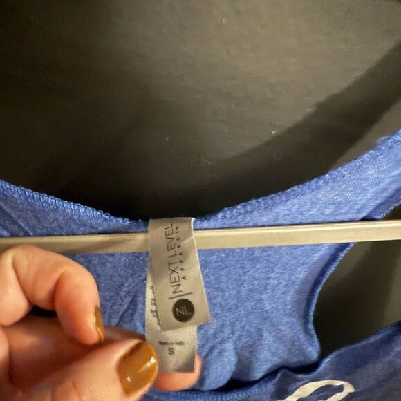 Next Level Apperal Babe Razorback Tank Top Blue Women's Size Small - Picture 5 of 7